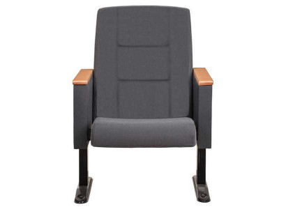 Pelēkā Art Deco krēsla Luxus1-Sitzer teātra krēsla vienvietīgs tekstils