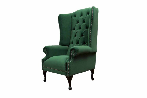 Zaļš auskari krēsla dizains polster sofa chesterfield audums dzīvojamā istaba
