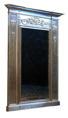 Spogulis Silver Barokam xxl Lielais sienas spogulis Koks 132x14x220cm Ietvars