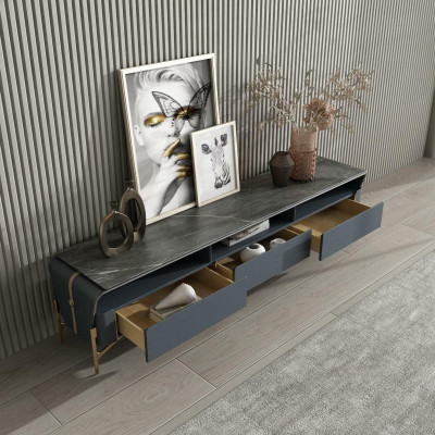 Gulta galds Sideboard 2 daļas dzīvojamā istaba galds Lowboard mēbeles Skapis Sienas platnes