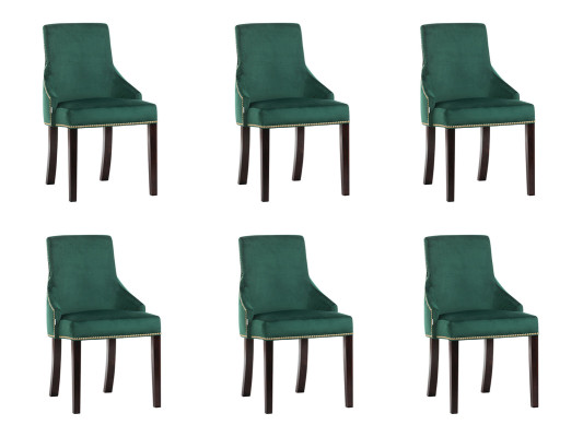 6x Dizaina polsterēti krēsli Moderns sešu komplekts ar atbalstu Living Room Club Set - 6 reizes.