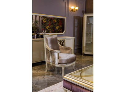 Krēsls Art déco Relaksējošs audums Lounge Tekstils Sēdētājs Luksusa Sēdvieta Poliesters