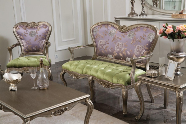 Krēsla viena vieta Zaļš Dzīvojamā Istaba Elegants Mēbeles Luksuss Česterfīlda Jauns