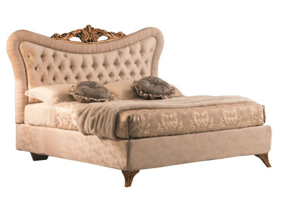 Gulta Chesterfield dizains divguļamā gulta mēbeles apģērbs tekstils beige 180x200 gulta