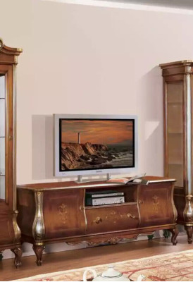 Brūna TV stends rtv Sideboard dzīvojamā istaba Mēbeles Koka statīvs Komoda