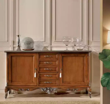 Sideboard Kommode Anrichte Massiv Holz Wohnzimmer Italien Schrank Möbel Plauktu komoda Komoda Masisks koks Viesistaba Itālijas skapis Mēbeles