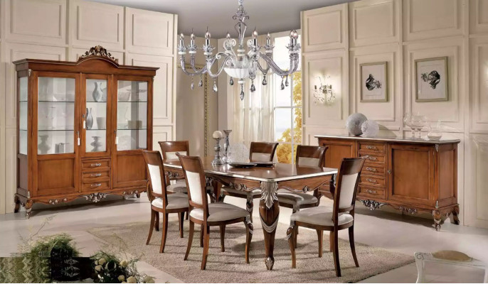 Sideboard Kommode Anrichte Massiv Holz Wohnzimmer Italien Schrank Möbel Plauktu komoda Komoda Masisks koks Viesistaba Itālijas skapis Mēbeles