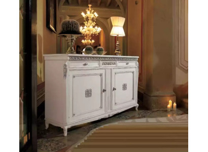 Sideboard komoda Luksusa skapji Dzīvojamā istaba Koks Bāla Klasisks mēbeles