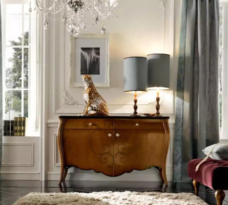 Sideboard Brūns koks Komodes Itāļu mēbeles Mēbeles Skapji
