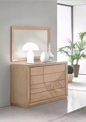 Mēbeļu stila 2 daļu komplekts, konsola ar spoguli, luksusa koka itāļu mēbeles