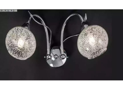 Luksusa griestu lampa pelēka 2x lampas apaļas formas dekors