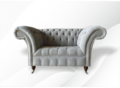 Chesterfield krēsls dīvāns auduma dīvāns 1,5 sēdvietu viena sēdeklis