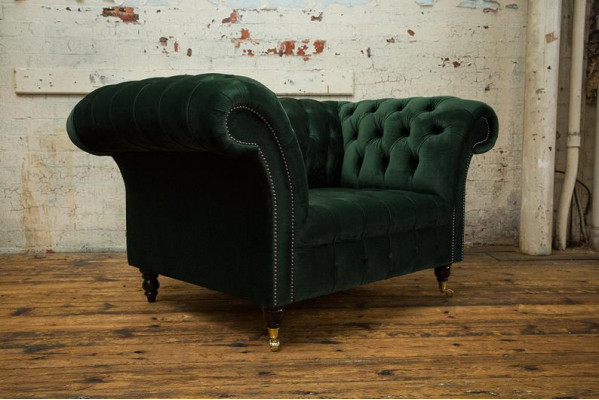 Chesterfield Dizaina Dīvāns Krēsls Sofa Pārklājums Luksusa Tekstils Dīvāns 1-Vietnieks #103