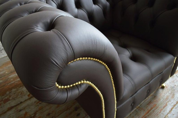 Chesterfield dizaina dīvāns krēsla dīvāns polsters luksusa audums 1 sēdētājs #211