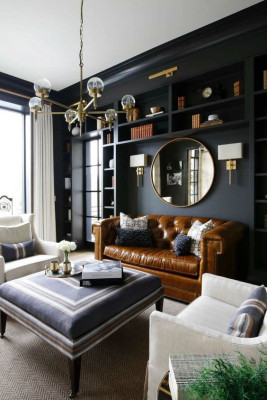 Braun Chesterfield 3 sēdvietu klasiskā luksusa dīvāns ādas dīvāns ar stilu trīsvietī.