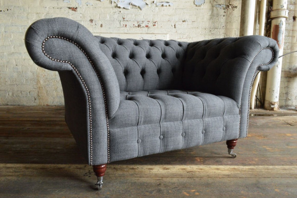 Chesterfield dizaina auduma dīvāns, krēsla 1,5 sēdvietu mīkstie dīvāni Lounge Jaunais klubs