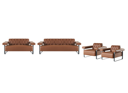 Chesterfield dīvāns ar sprādzēm 4 gab. 3-vietīgs, 2-vietīgs krēsls, moderns